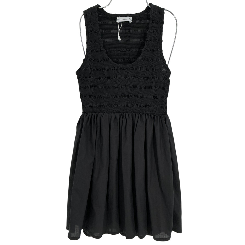 Faithfull The Brand Smocked Black Epoca Dress Size M - Picture 2 of 4